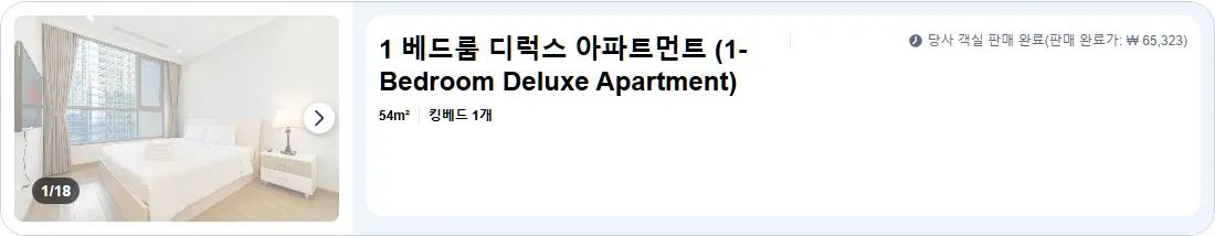 1 베드룸 디럭스 아파트먼트 (1-Bedroom Deluxe Apartment)
