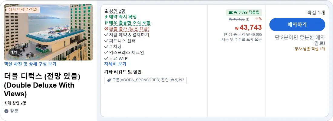 더블 디럭스 (전망 있음)