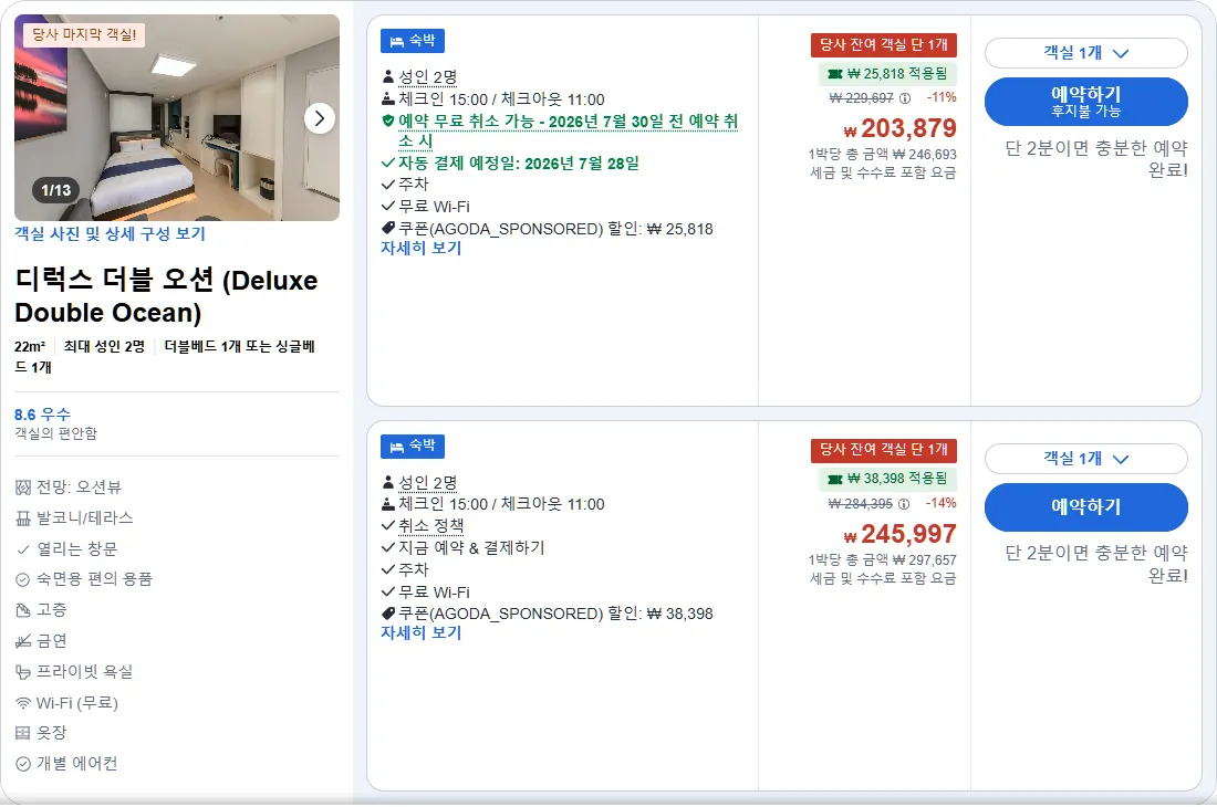 디럭스 더블 오션