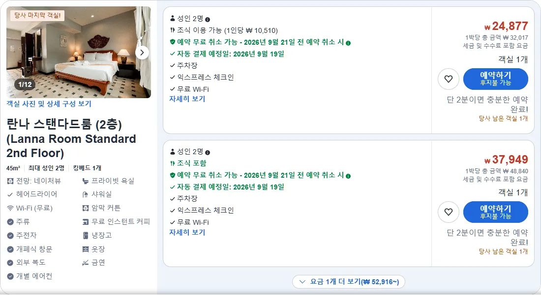 란나 스탠다드룸 (2층) (Lanna Standard Room 2nd-Floor)